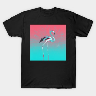 Retro Illustration Of Flamingo T-Shirt